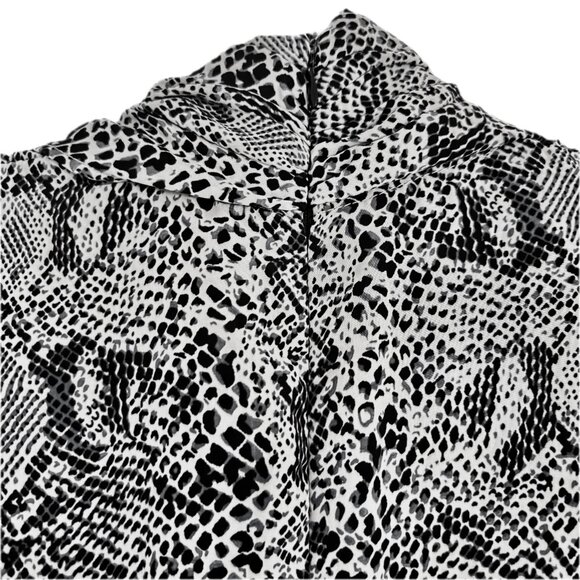 D&G by Dolce & Gabbana Flowy Python Print Chiffon Dress V-Neck Sleeveless Sz XS - Picture 4 of 12